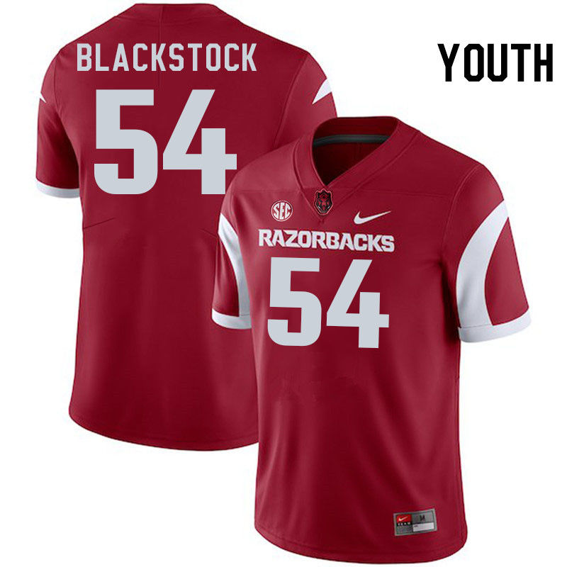 Youth #54 Keyshawn Blackstock Arkansas Razorbacks College Football Jerseys Stitched-Cardinal